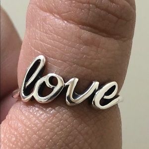 James Avery love script ring